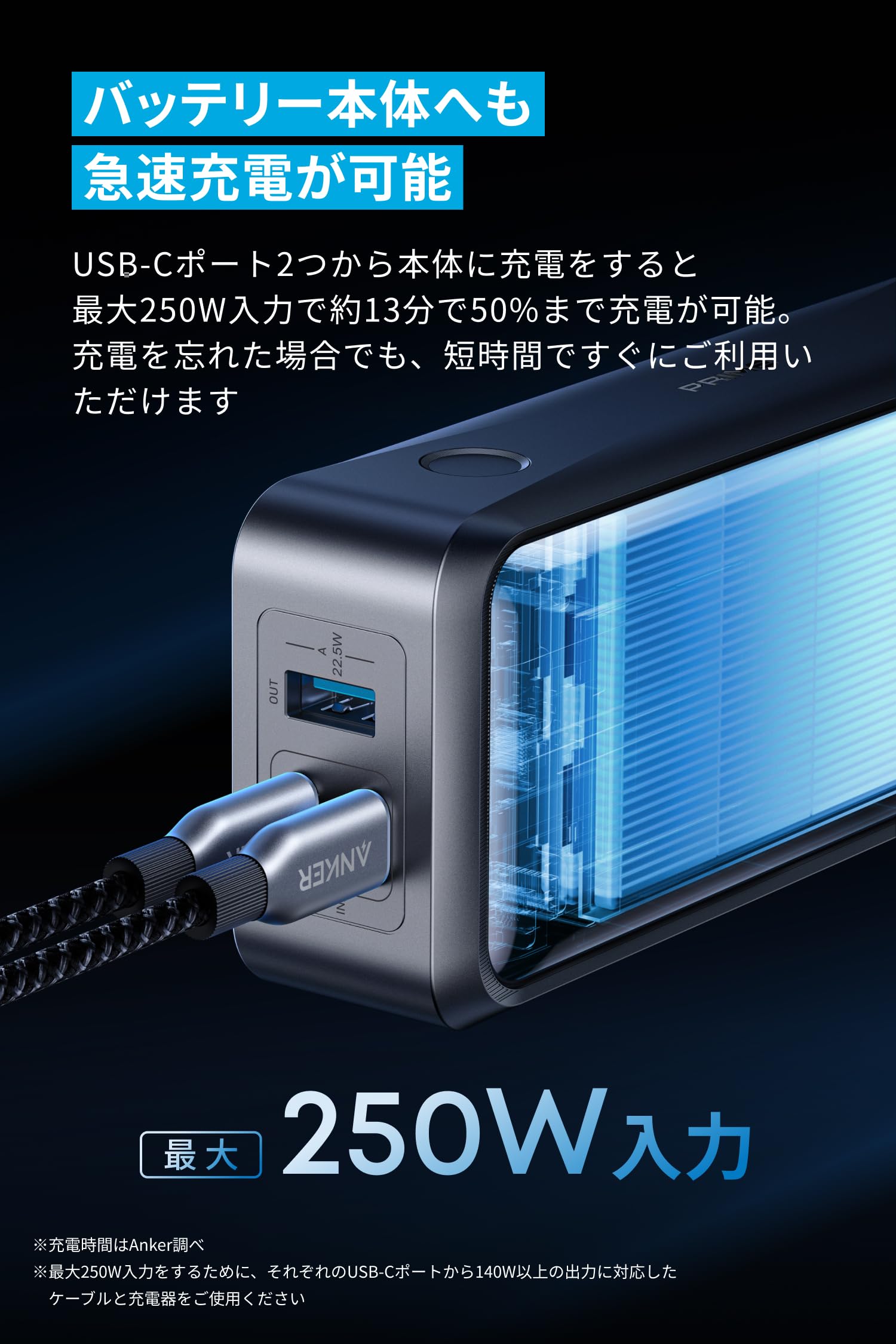 Amazon | Anker Prime Power Bank (26250mAh, 300W)【最大合計300W出力